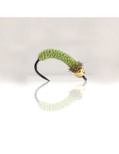 UV Caddis “ Golden Olive ” [ N°10 barbless hook ]