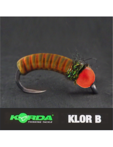 Z-Caddis FLUO ORANGE [ HEAVY WIRE HOOK N°6 KLOR BARBLESS ]