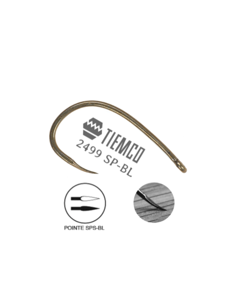 Gammare translucide CARAMEL [ Hameçon N°10 TIEMCO 2499 SPBL ]