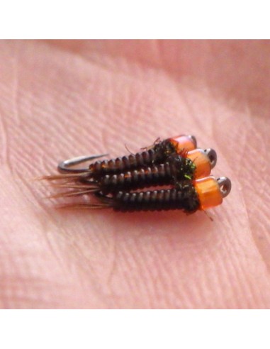 Micro-pheasant tail " FRENCH RIB SPOT " [ Hameçon N°18 ]