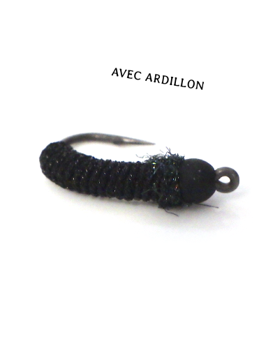 Nymphe " BLACK WIDOW " [ Hameçon N°6 GAMAKATSU AVEC ARDILLON ]