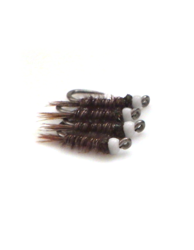 Micro-Pheasant tail KRAKEN " Blanc léger " [ Hameçon N°18 SPRITE FORT DE FER]