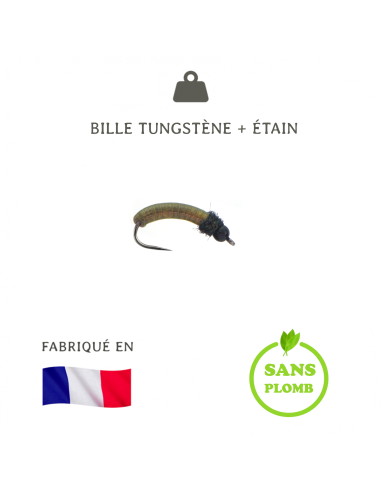 Tungsten painted lead nymph CB1 [ hook N°14 ]