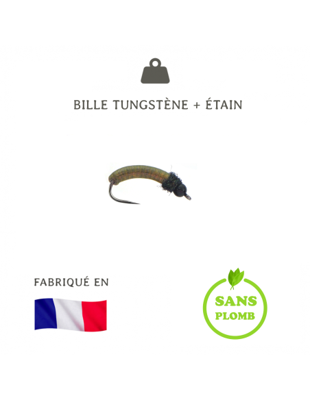 Nymphe céramique tungstène CB1 [ Hameçon N°14 ]