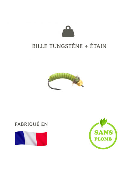 Nymphe céramique tungstène CG1 [ Hameçon N°14 ]