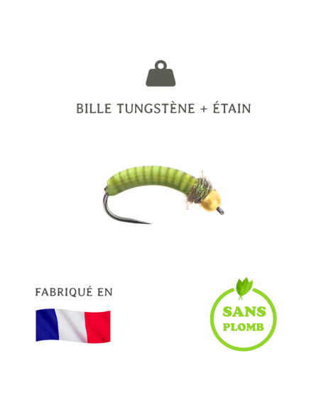 Tungsten painted lead nymph CG2 [ hook N°12 ]