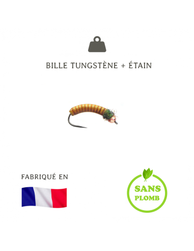 Tungsten painted lead nymph CC1 [ hook N°14 ]