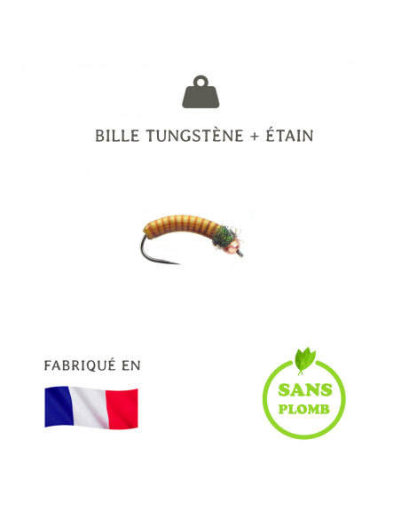 Tungsten painted lead nymph CC1 [ hook N°14 ]