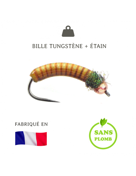 Nymphe céramique tungstène CC3 [ Hameçon N°8 ]