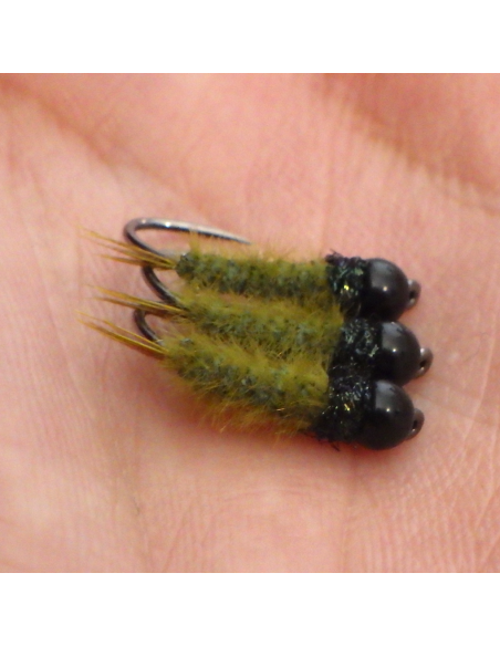 Nymphe Bombinette " Olive" [ Hameçon N°10 sans ardillon ]
