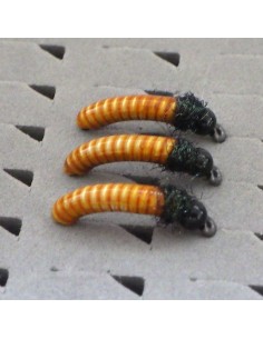 Mini Z-Caddis " MOUTARDE " [ Hameçon N°8 KLOR AVEC...