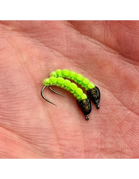 Nymphe à barbeau BBL " OLIVE " [ Hameçon N°10 sans ardillon ]