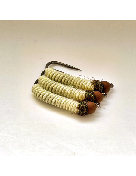 copy of Z-Caddis FLUO ORANGE [ HEAVY WIRE HOOK N°6 KLOR BARBLESS ]