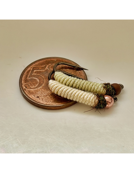 copy of Z-Caddis FLUO ORANGE [ HEAVY WIRE HOOK N°6 KLOR BARBLESS ]