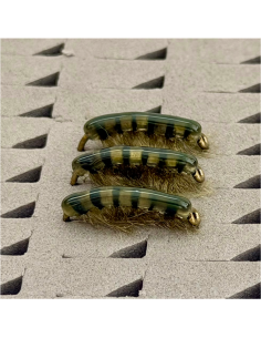 copy of Translucent shrimp / gammarus OLIVE [ hook N°10...