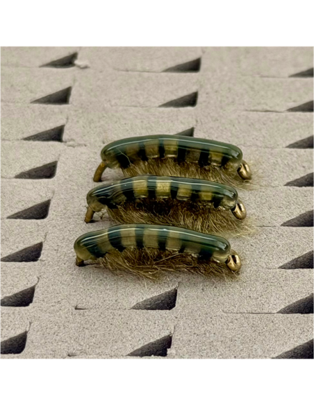 copy of Translucent shrimp / gammarus OLIVE [ hook N°10 TIEMCO 2499 SPBL ]