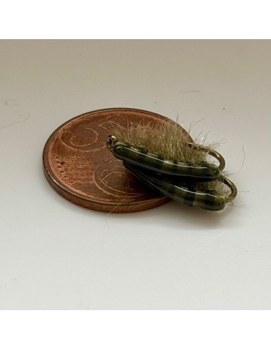 Gammare KRAKEN translucide OLIVE [ Hameçon N°8...