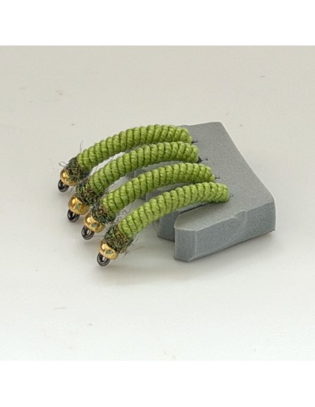 Nymphe à barbeau BBM " OLIVE " [ Hameçon N°10 sans ardillon ]