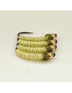 Nymphe à barbeau BBH " CRÈME " [ Hameçon N°10 sans...