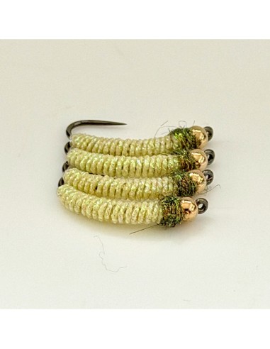 Nymphe à barbeau BBH " CRÈME " [ Hameçon N°10...