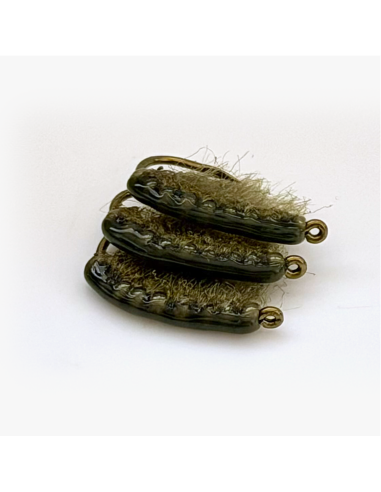 Gammare translucide KRAKEN "OLIVE " [ Hameçon...