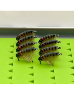 Gammare " ORANGE SPOT " OLIVE [ Hameçon N°10 DOHIKU ] 2