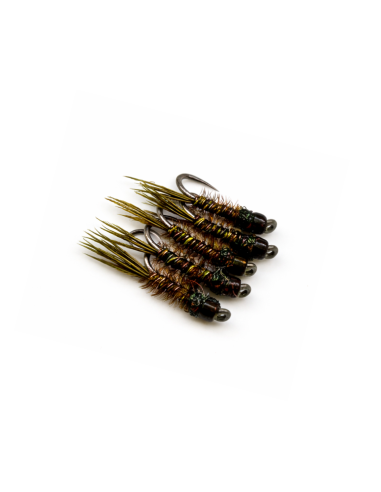 Micro-nymphe pheasant tail PPTL " BLACK OLIVE "...